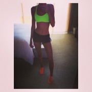 Kendall Jenner - Instagram Pic in Workout Gear 8/28/2013