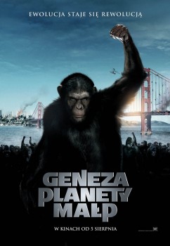 Polski plakat filmu 'Geneza Planety Małp'