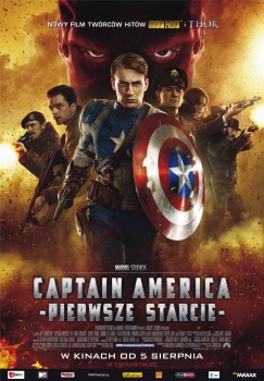 Polski plakat filmu 'Captain America: Pierwsze Starcie'