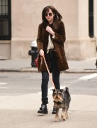 Dakota Johnson - Walking her dog in NYC 04/09/2015