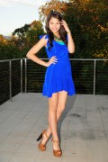 Зендая Коулман (Zendaya Coleman) Wearing a blue Aaron Ashe dress on balcony at home in Los Angeles - March 19, 2012 - 15xHQ 51aa13408376492
