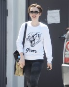 [MQ] Lily Collins - leaving the gym in West Hollywood 5/11/15