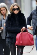Olivia Palermo seen out and about in SoHo - Leather Celebrities